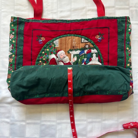 Santa Claus Handmade Christmas Tote Bag - Picture 4 of 11